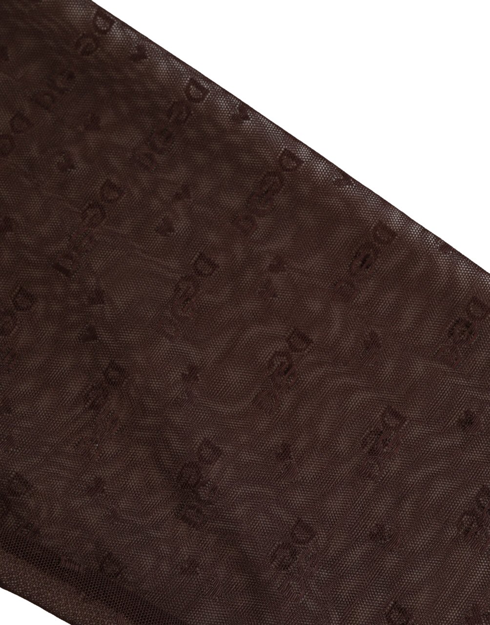 Dolce & Gabbana Brown Nylon Logo Lace Leggings Pants Underwear Bruin