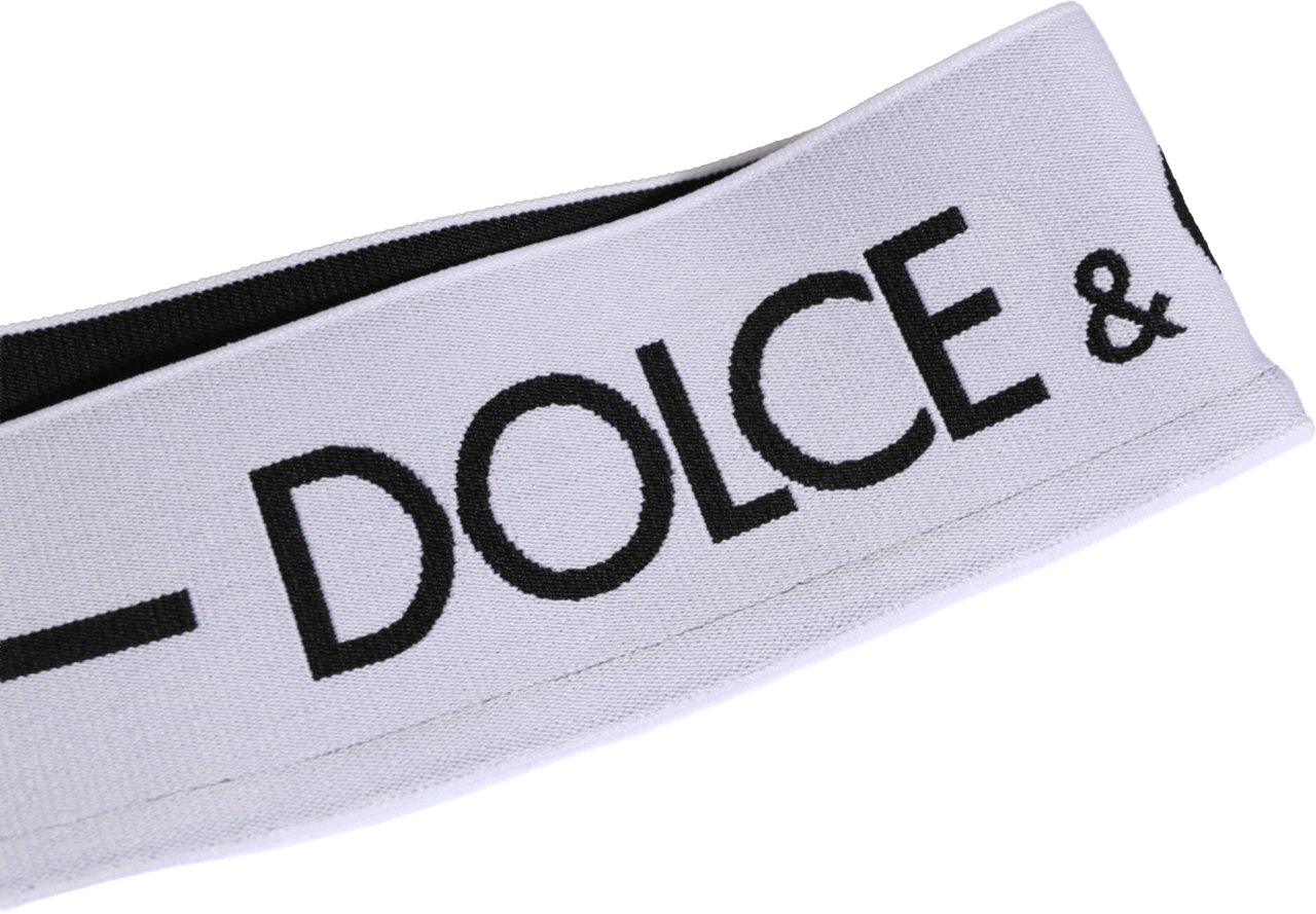 Dolce & Gabbana White Nylon Logo Waistband Shorts Underwear Wit