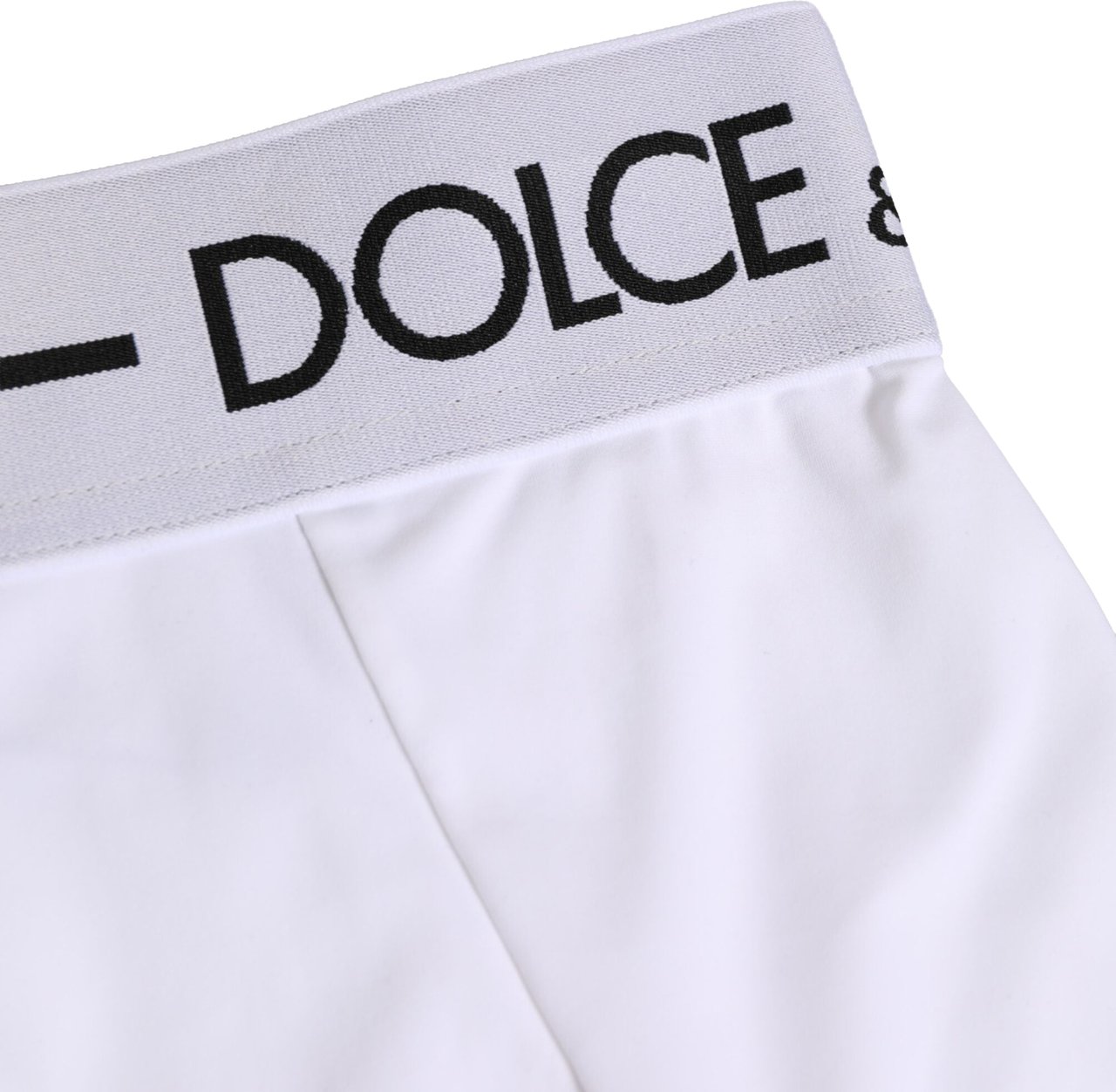 Dolce & Gabbana White Nylon Logo Waistband Coulotte Underwear Wit