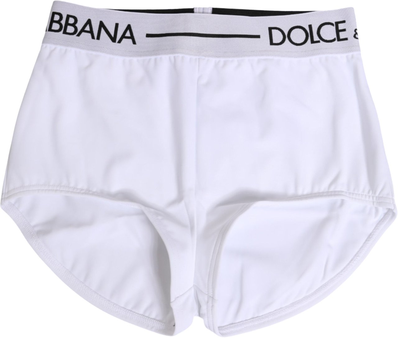 Dolce & Gabbana White Nylon Logo Waistband Shorts Underwear Wit