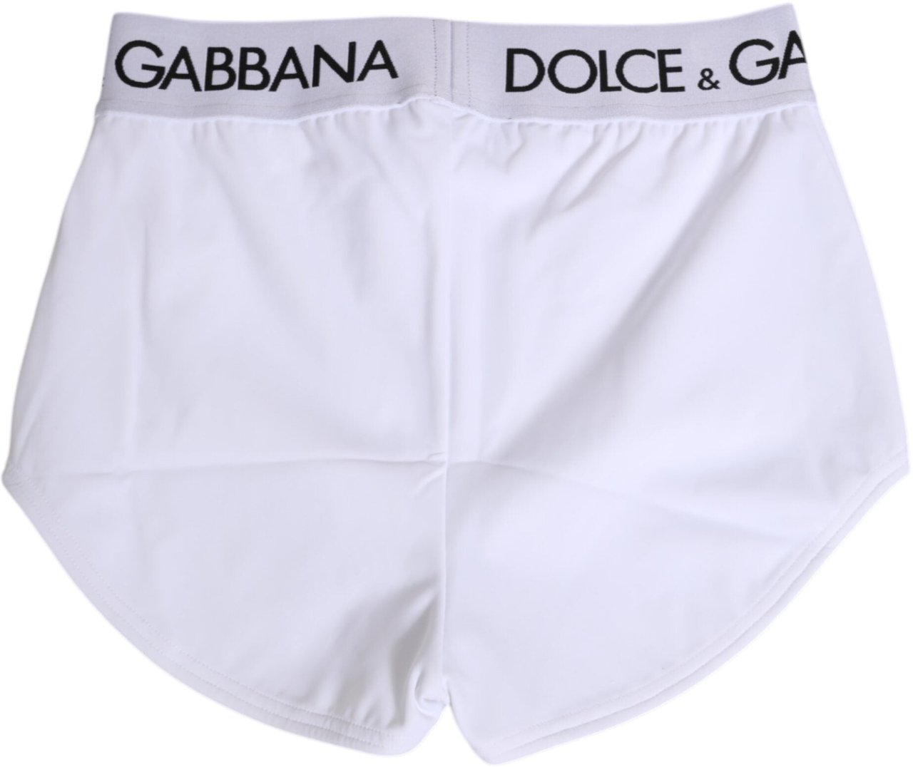 Dolce & Gabbana White Nylon Logo Waistband Shorts Underwear Wit