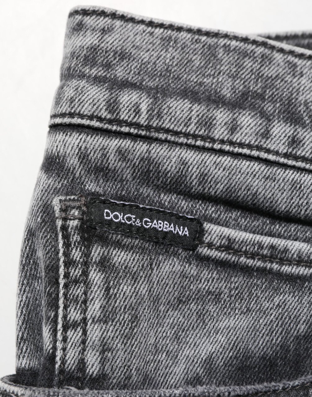 Dolce & Gabbana Gray Cotton Slim Fit Denim Trouser Jeans Grijs
