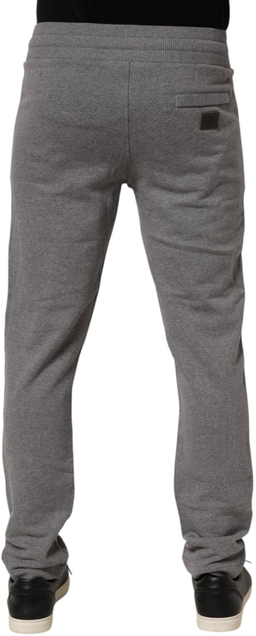 Dolce & Gabbana Cotton Jogger Sweatpants Trouser Gray Grijs