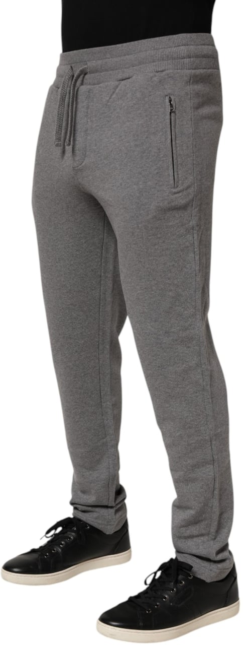 Dolce & Gabbana Cotton Jogger Sweatpants Trouser Gray Grijs