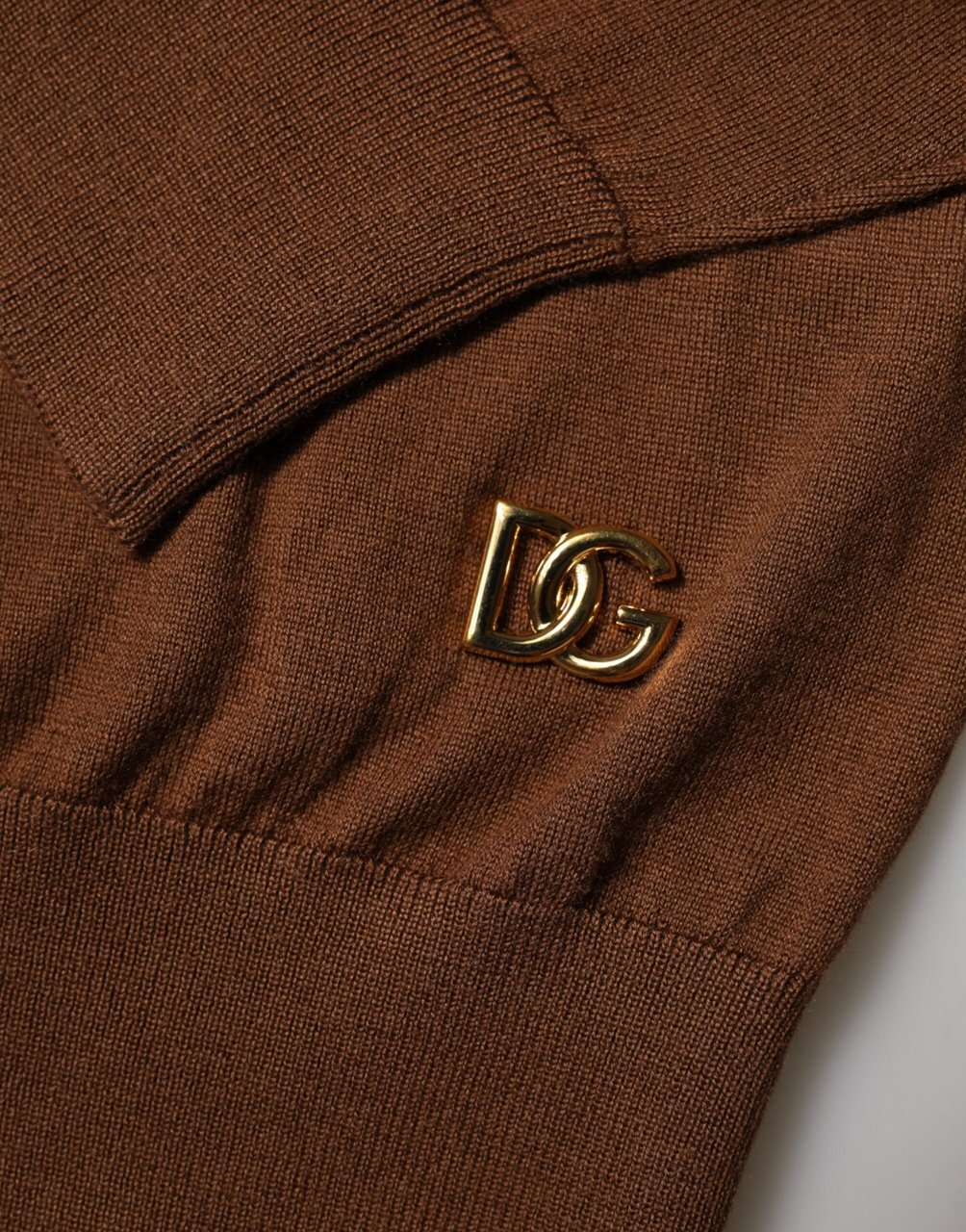 Dolce & Gabbana Brown Cashmere Turtle Neck Pullover Sweater Bruin