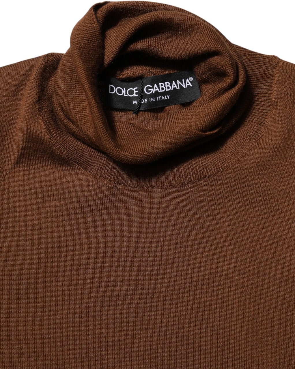 Dolce & Gabbana Brown Cashmere Turtle Neck Pullover Sweater Bruin