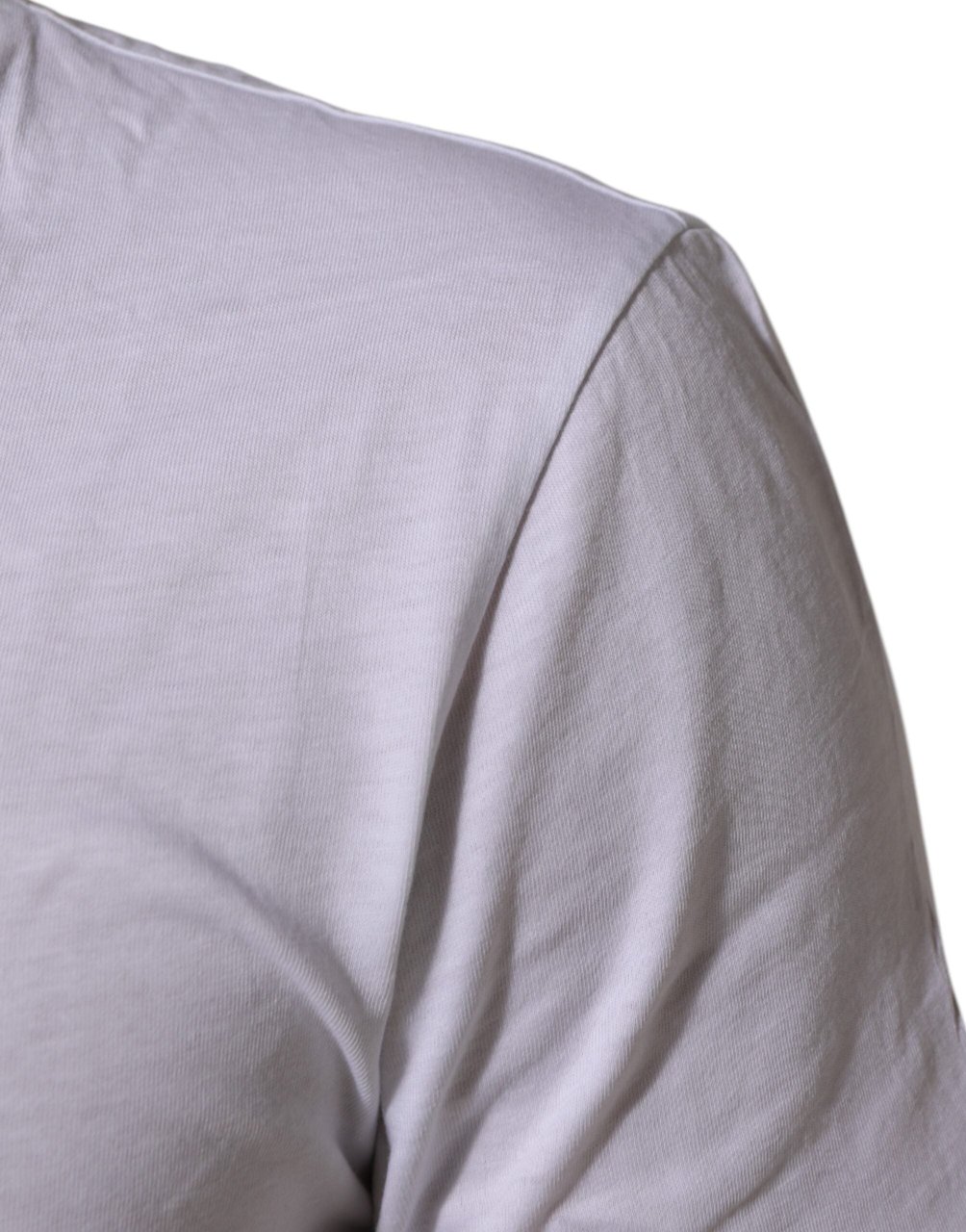 Dolce & Gabbana White Cotton Logo Print Crew Neck T-shirt Wit
