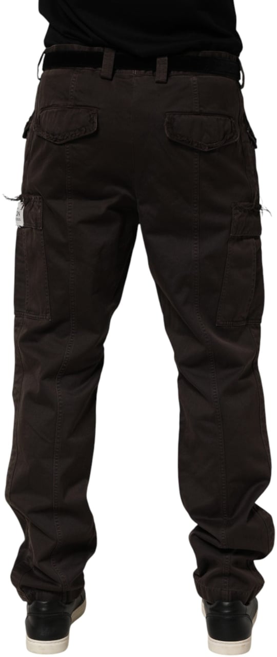 Dolce & Gabbana Brown Re- Edition Cotton Men Cargo Pants Bruin
