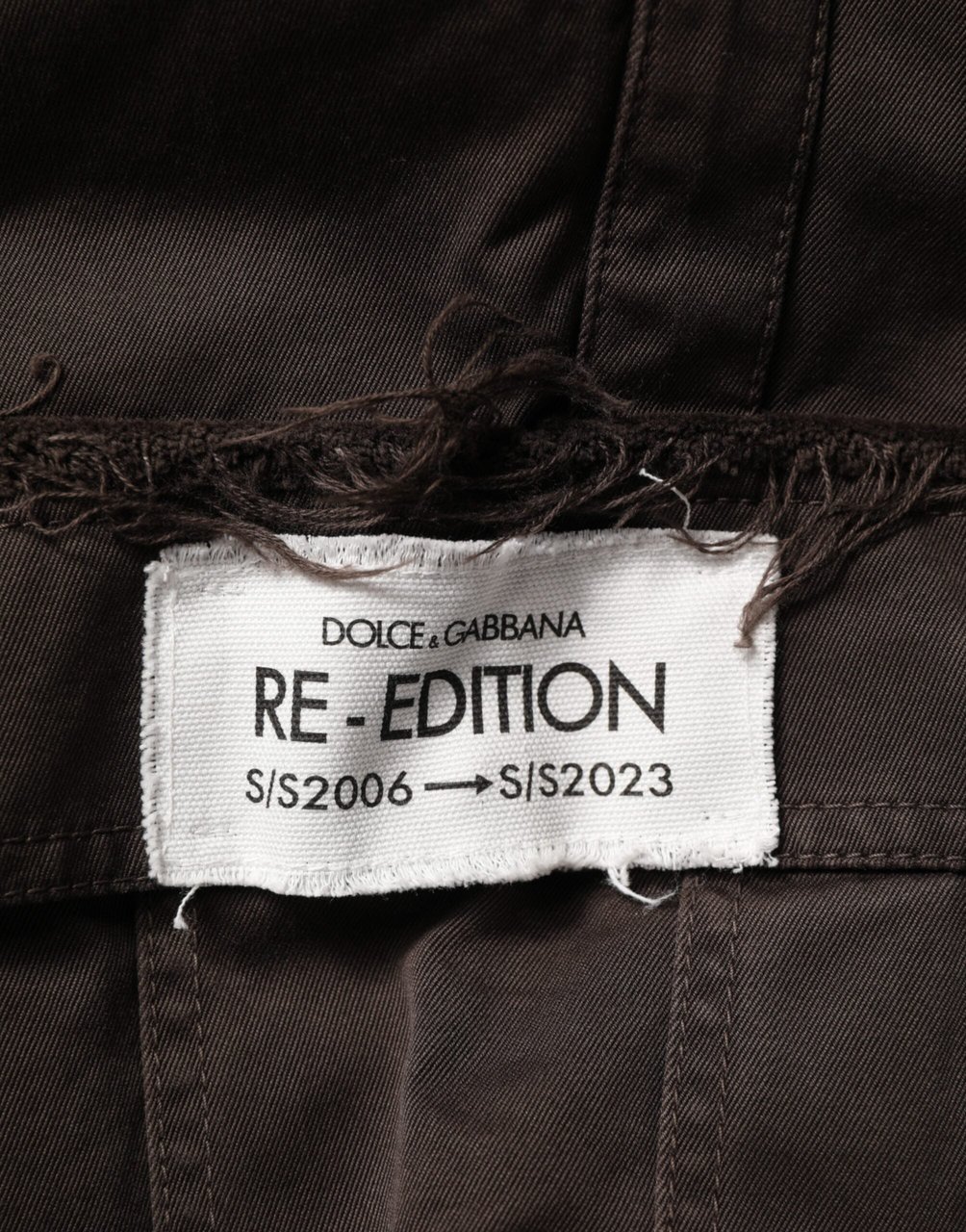 Dolce & Gabbana Brown Re- Edition Cotton Men Cargo Pants Bruin
