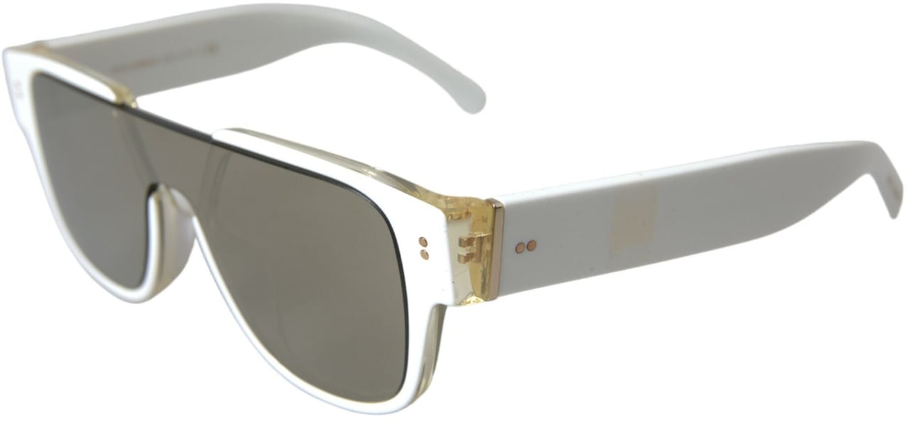 Dolce & Gabbana White Acetate Mirror Lenses DG4356 Sunglasses Wit
