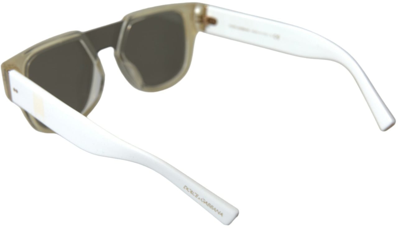 Dolce & Gabbana White Acetate Mirror Lenses DG4356 Sunglasses Wit