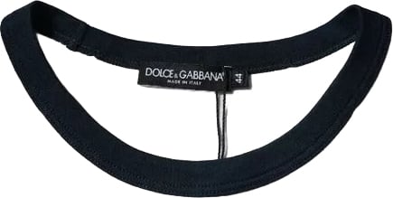 Dolce & Gabbana White Logo Print Cotton Men Crew Neck T-shirt Wit