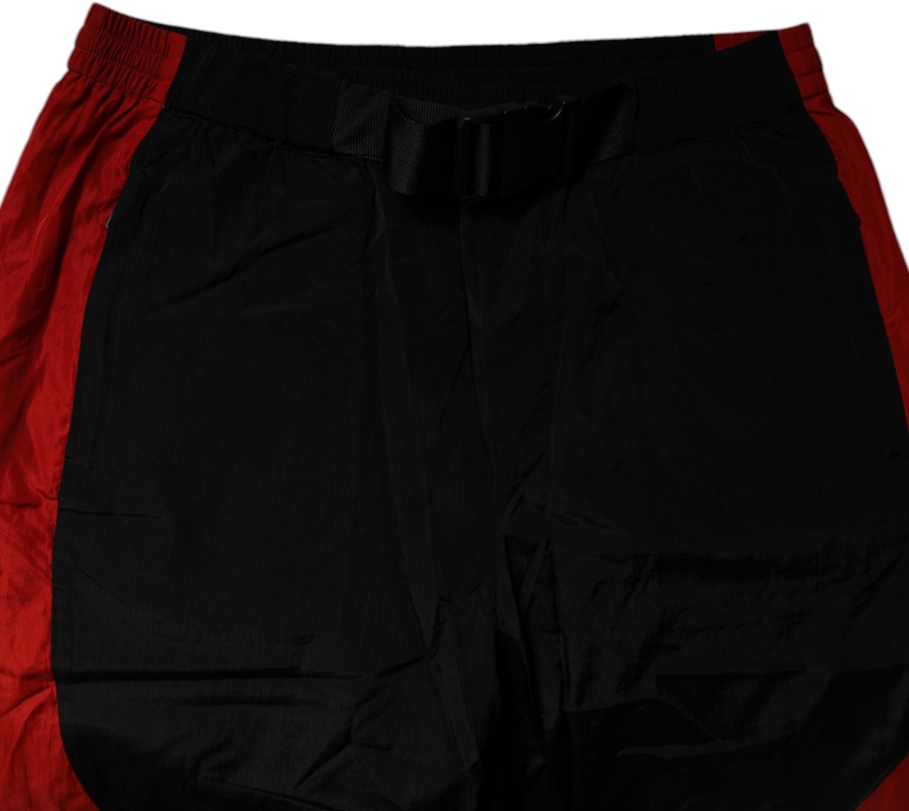 Dolce & Gabbana Black Red Leopard Print Nylon Jogger Pants Zwart
