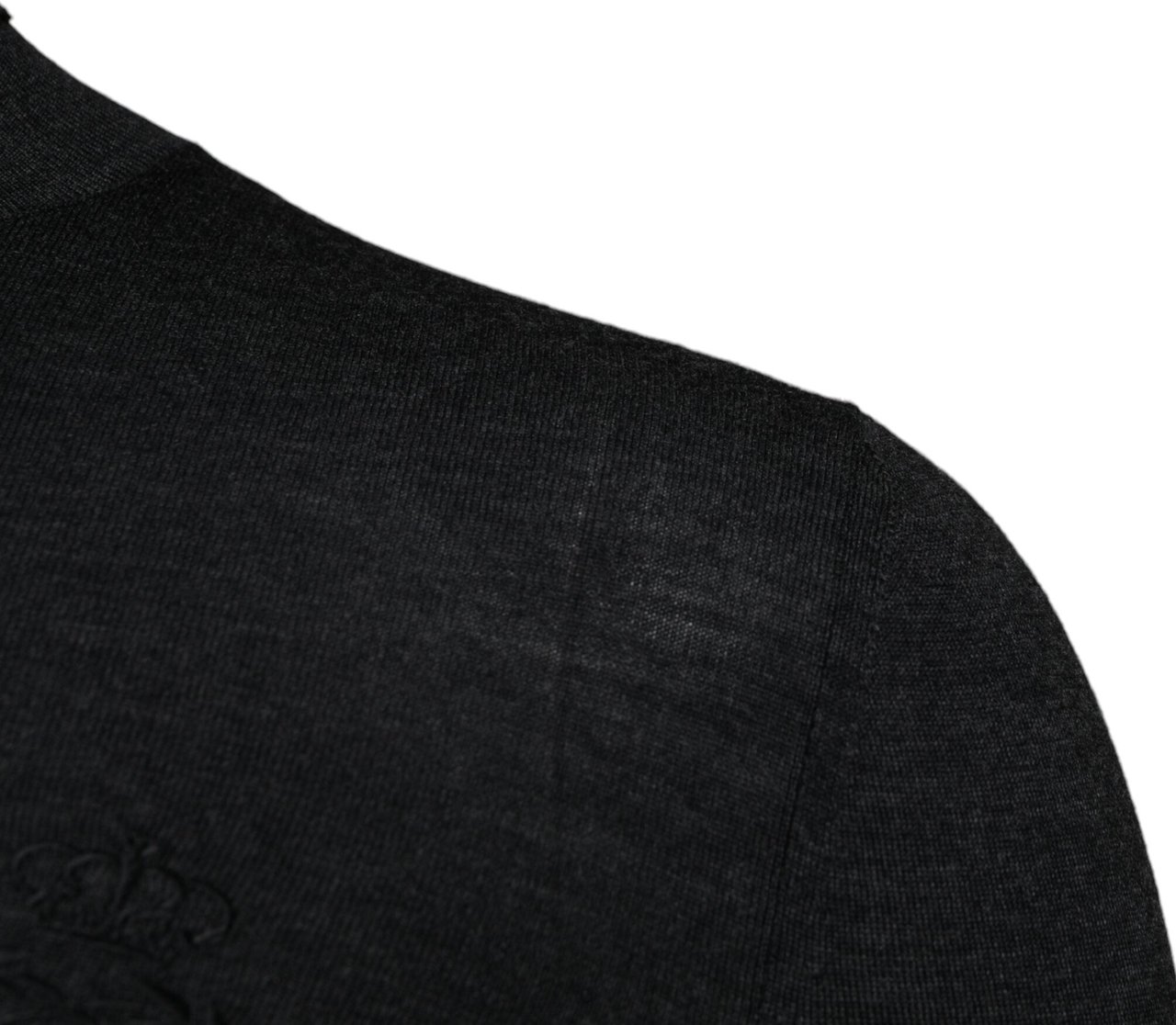 Dolce & Gabbana Black Wool Turtle Neck Men Pullover Sweater Zwart