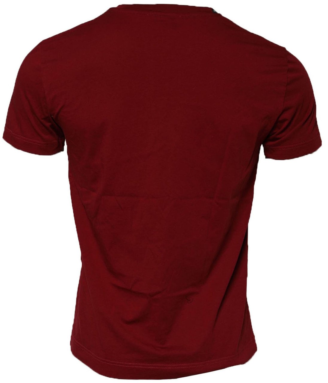 Dolce & Gabbana Maroon Cotton Crew Neck Short Sleeves T-Shirt Paars