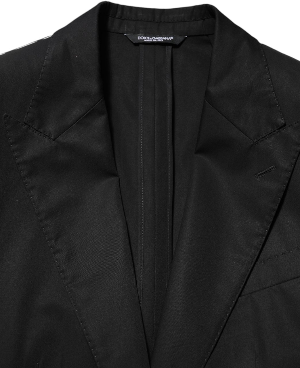 Dolce & Gabbana Black Wool 2 Buttons Suit Men Jacket Blazer Zwart