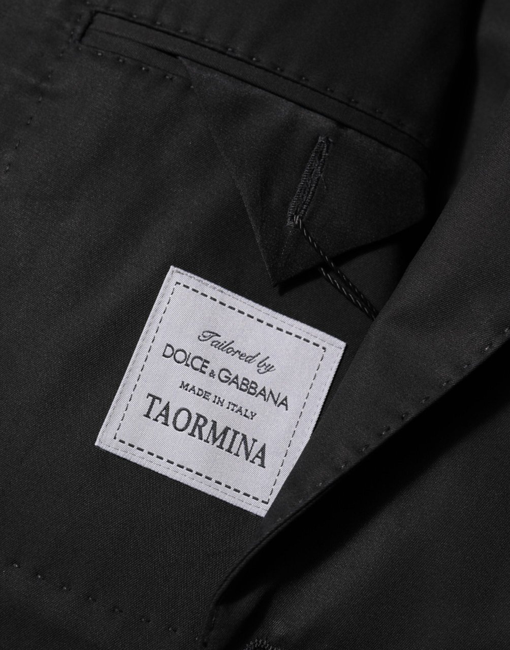 Dolce & Gabbana Black Wool 2 Buttons Suit Men Jacket Blazer Zwart