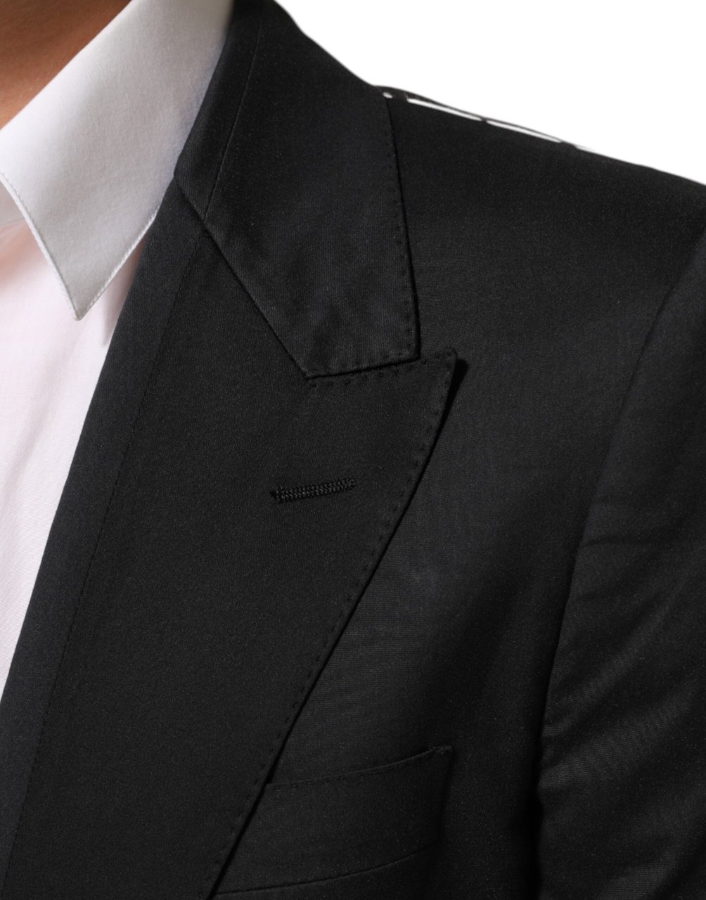 Dolce & Gabbana Black Cotton 2 Buttons Suit Jacket Blazer Zwart