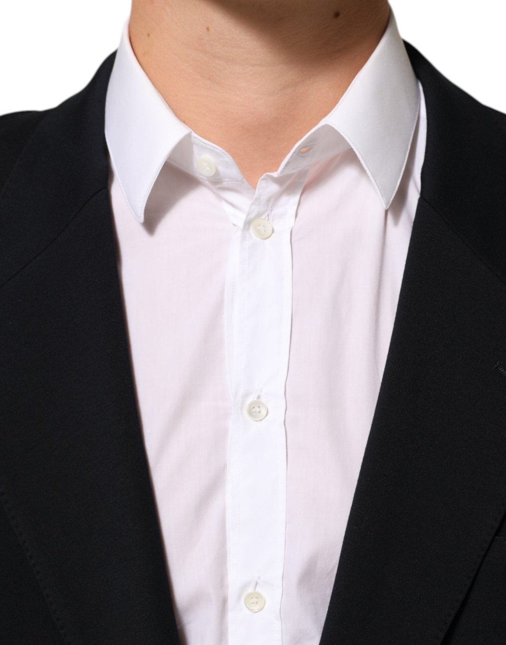 Dolce & Gabbana Black Viscose 2 Buttons Suit Jacket Blazer Zwart
