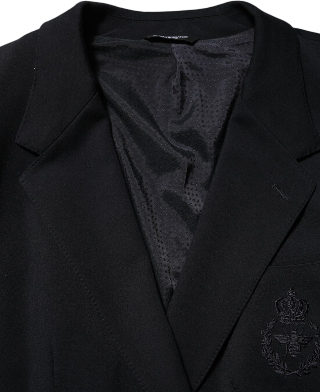 Dolce & Gabbana Black Viscose 2 Buttons Suit Jacket Blazer Zwart