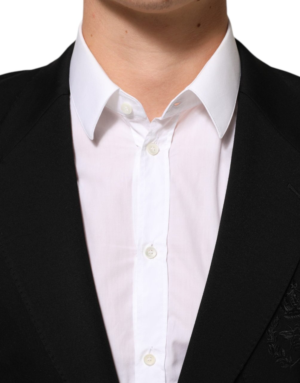 Dolce & Gabbana Black Viscose 2 Buttons Suit Jacket Blazer Zwart