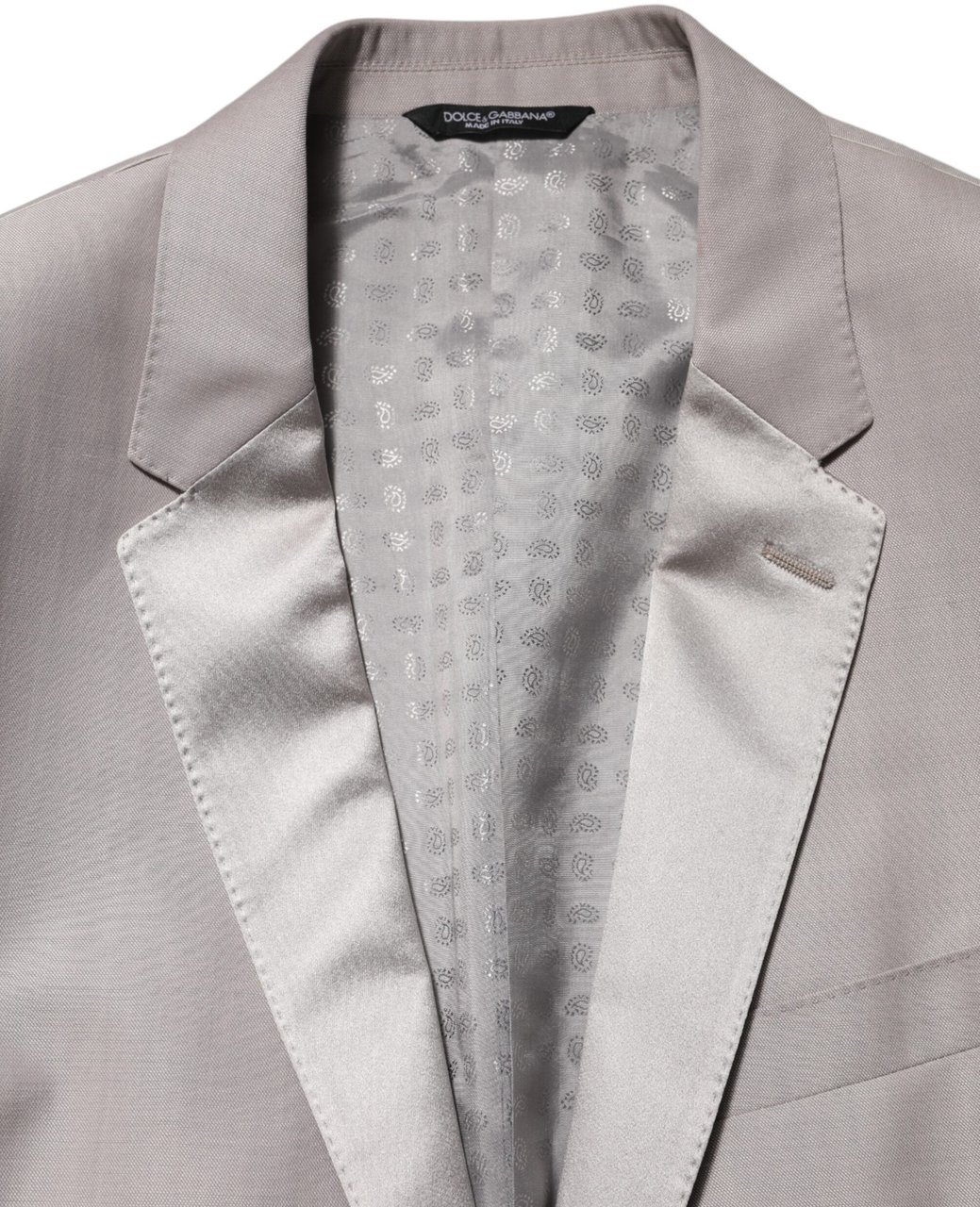 Dolce & Gabbana Light Gray Wool 2 Piece MARTINI Formal Suit Grijs