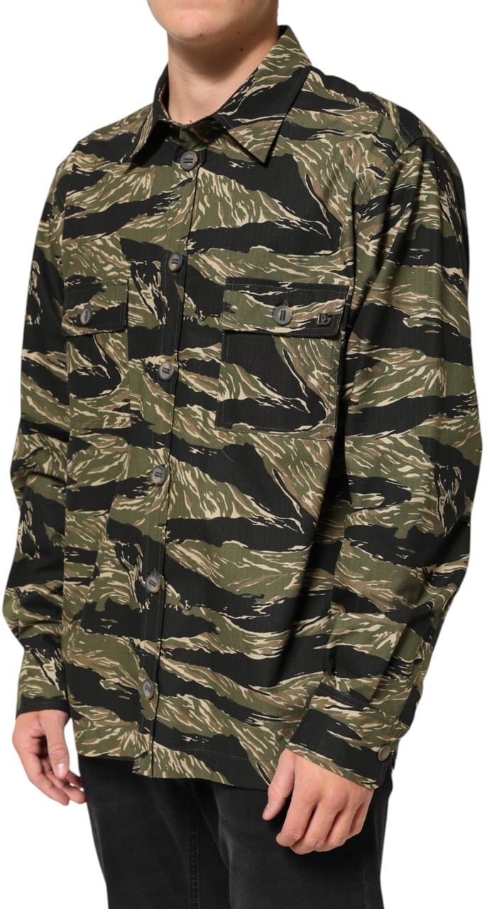 Dolce & Gabbana Multicolor Camouflage Cotton Casual Shirt Divers