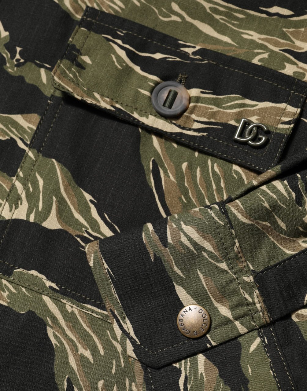 Dolce & Gabbana Multicolor Camouflage Cotton Casual Shirt Divers
