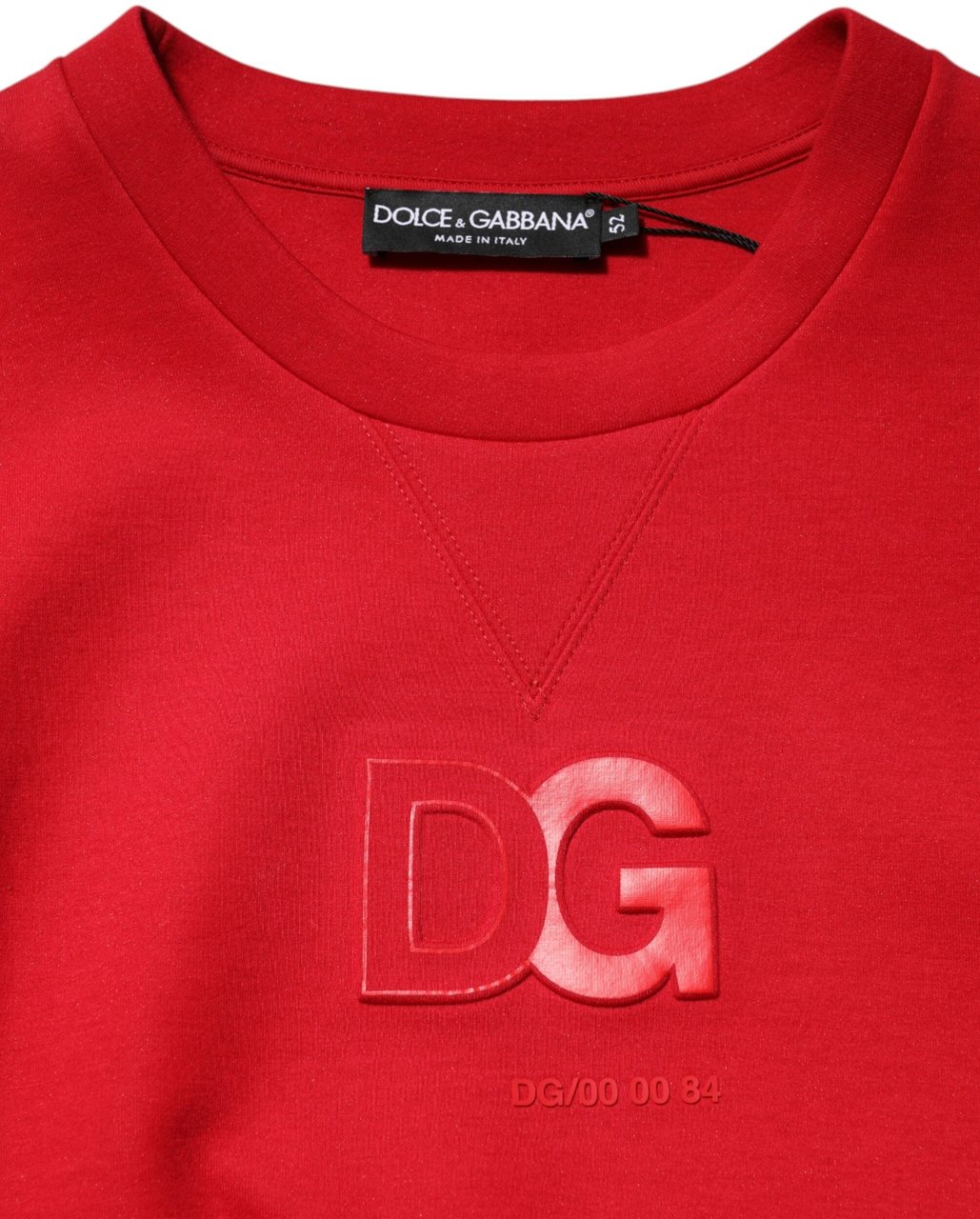 Dolce & Gabbana Red DG Logo Crew Neck Men Sweatshirt Sweater Rood