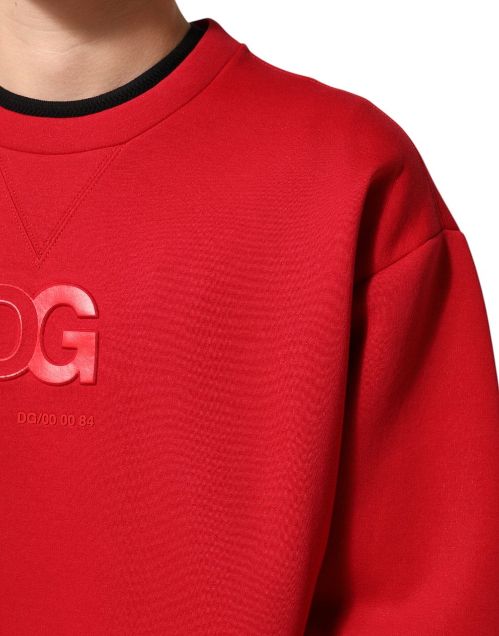Dolce & Gabbana Red DG Logo Crew Neck Men Sweatshirt Sweater Rood