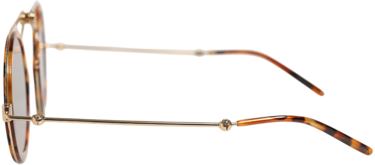 Dolce & Gabbana Gold Havana Frame DG Fatto A Mano Eyewea Sunglasses Goud