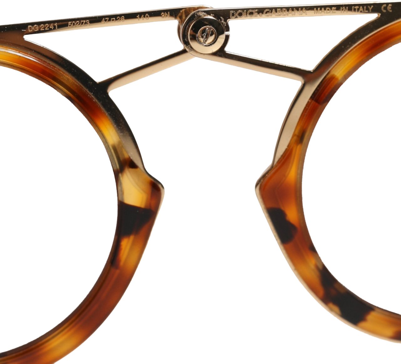 Dolce & Gabbana Gold Havana Frame DG Fatto A Mano Eyewea Sunglasses Goud