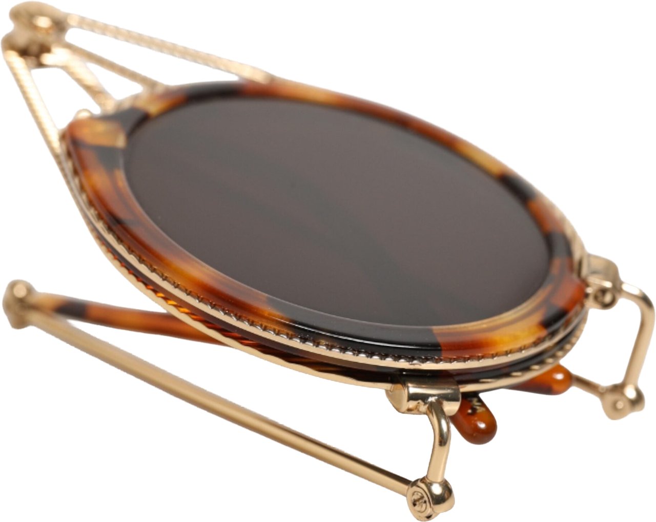 Dolce & Gabbana Gold Havana Frame DG Fatto A Mano Eyewea Sunglasses Goud