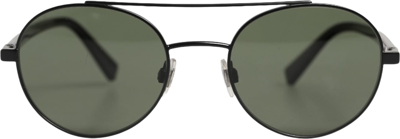 Dolce & Gabbana Matte Black Steel Frame Gray Lens Sunglasses Zwart