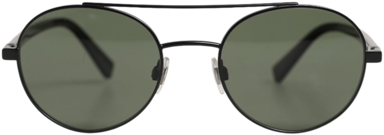 Dolce & Gabbana Matte Black Steel Frame Gray Lens Sunglasses Zwart