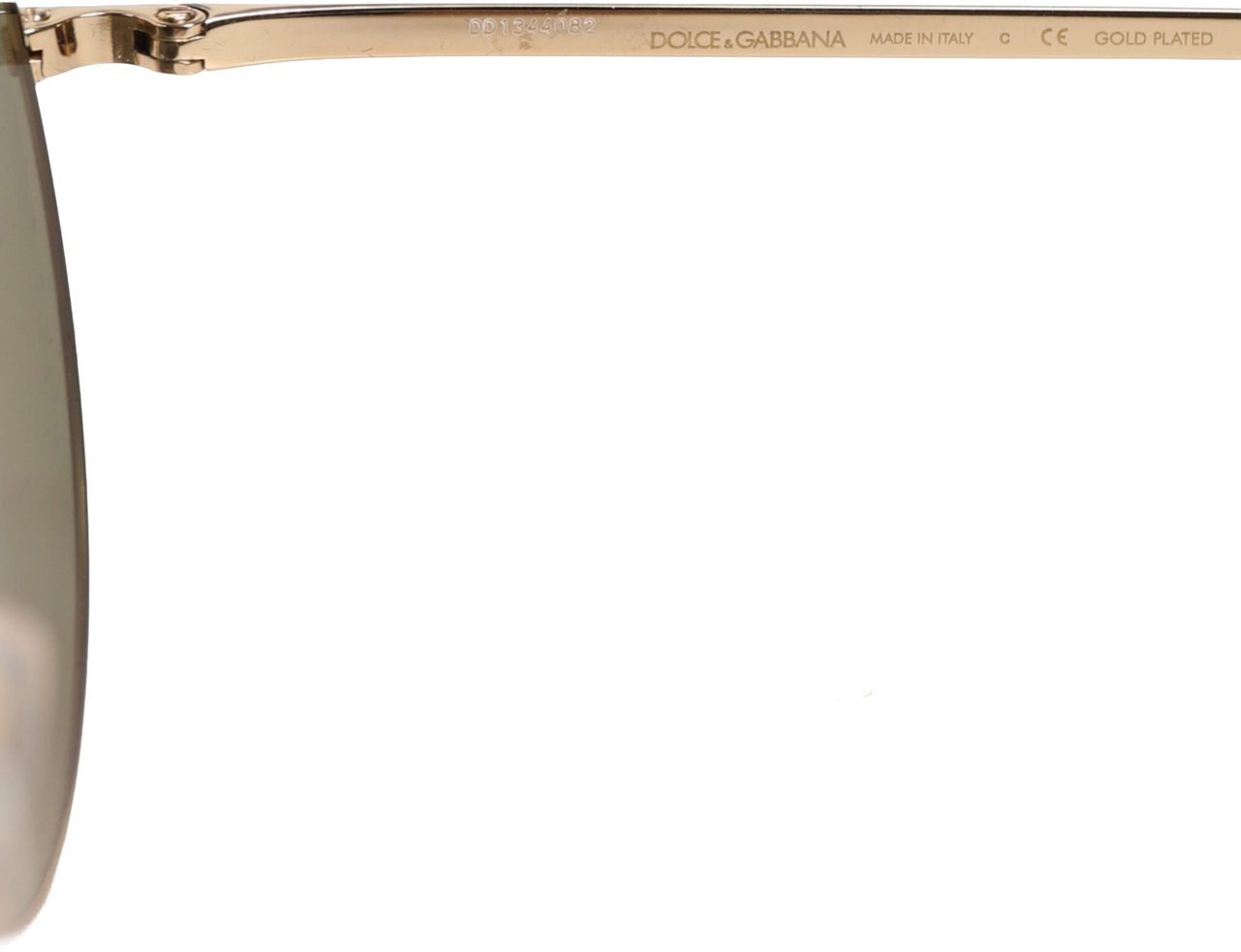 Dolce & Gabbana Gold Metal Round Shades Eyewear Sunglasses Goud