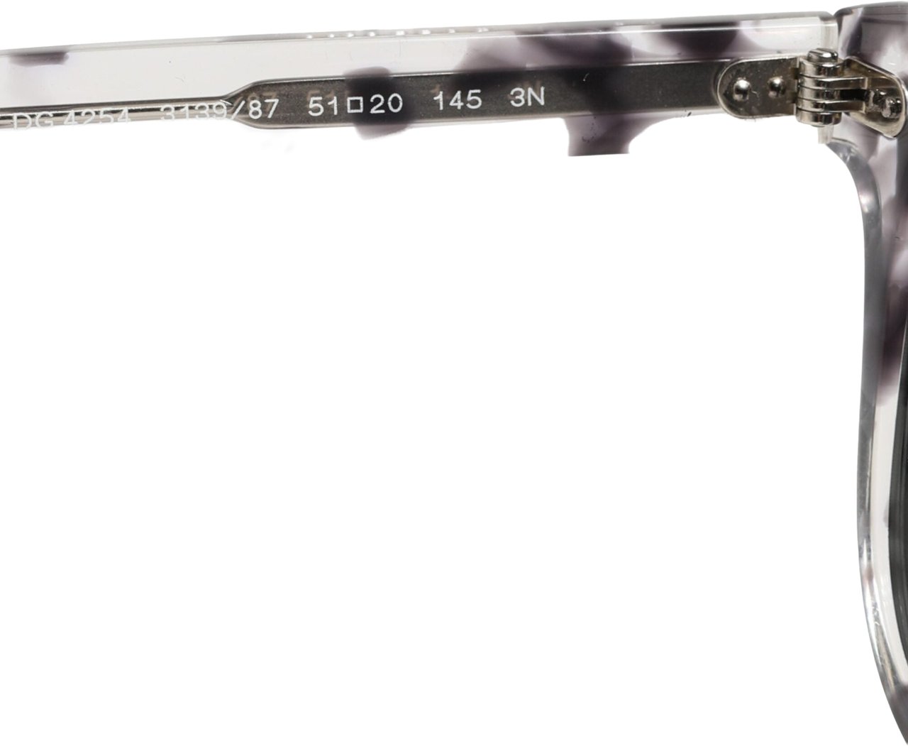 Dolce & Gabbana DG4254 Havana Clear Black Tinted Lenses Sunglasses Zwart