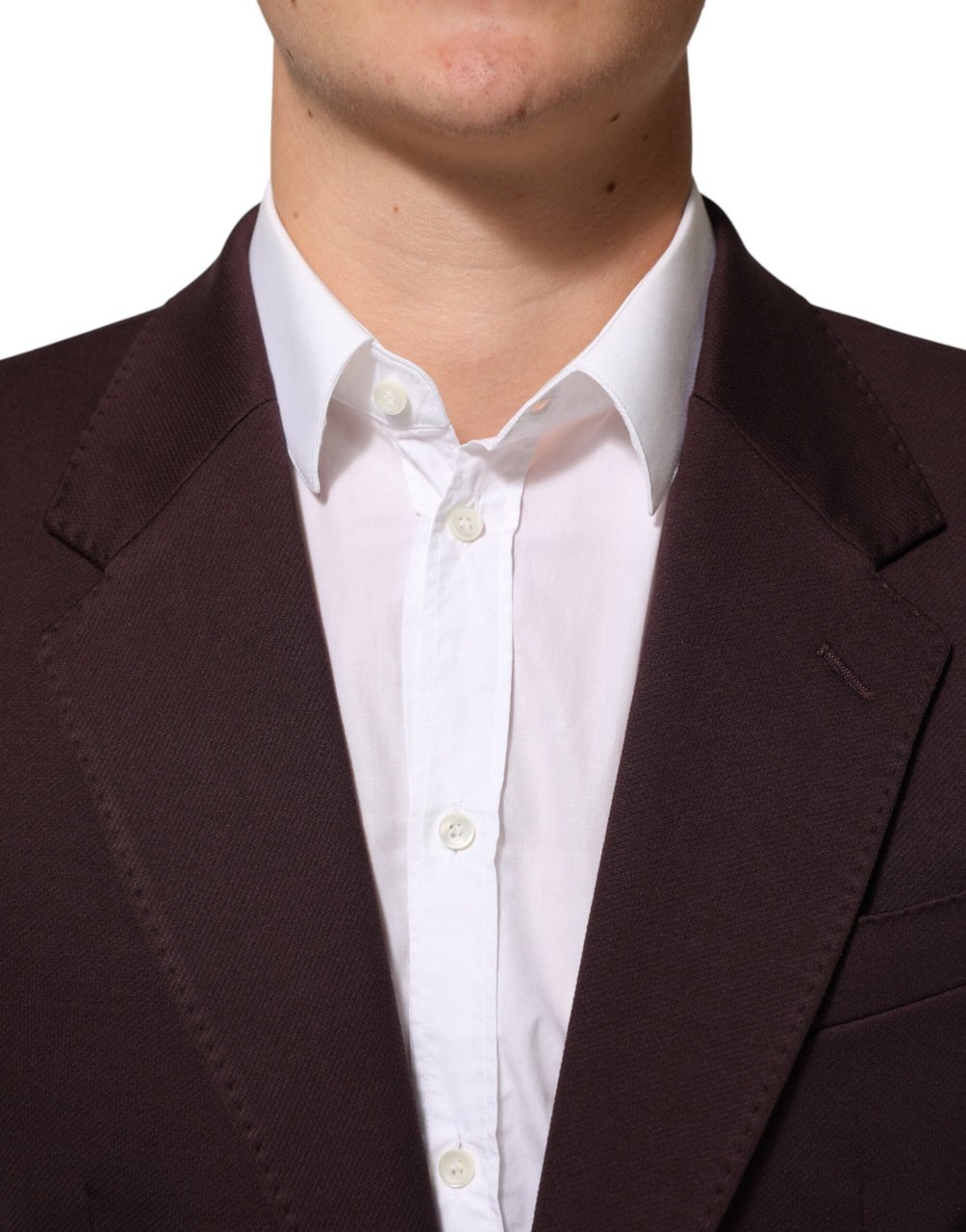 Dolce & Gabbana Maroon Cotton 2 Buttons Suit Jacket Blazer Maroon