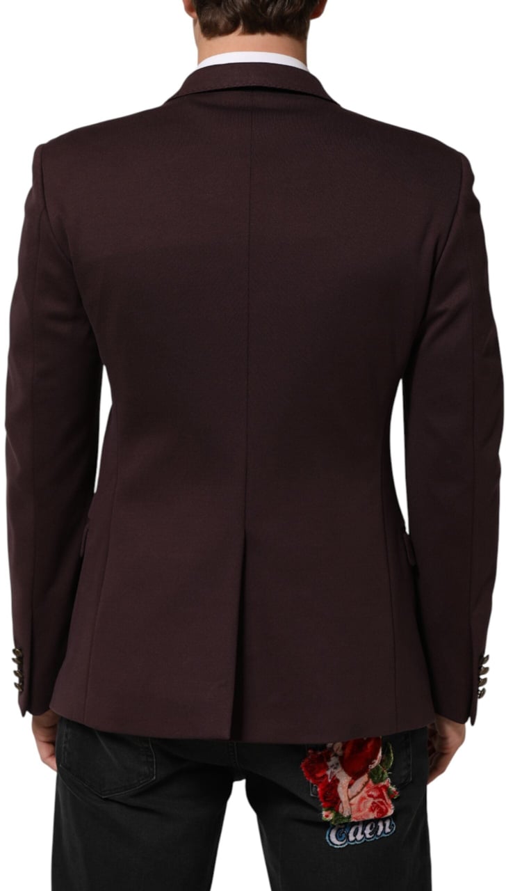 Dolce & Gabbana Maroon Cotton 2 Buttons Suit Jacket Blazer Maroon