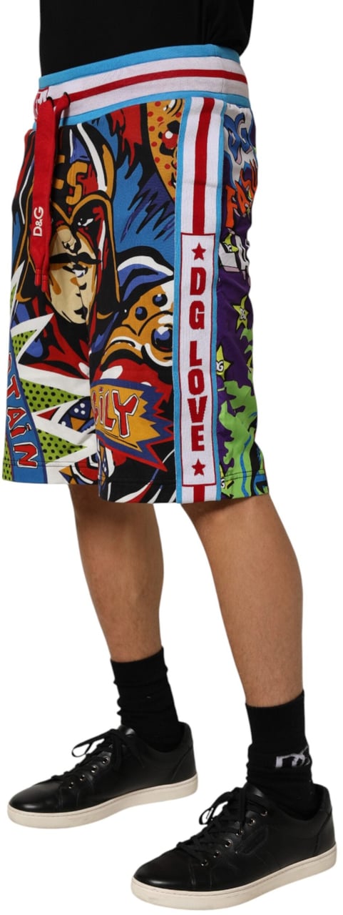 Dolce & Gabbana Multicolor Captain Sicily Men Bermuda Shorts Divers
