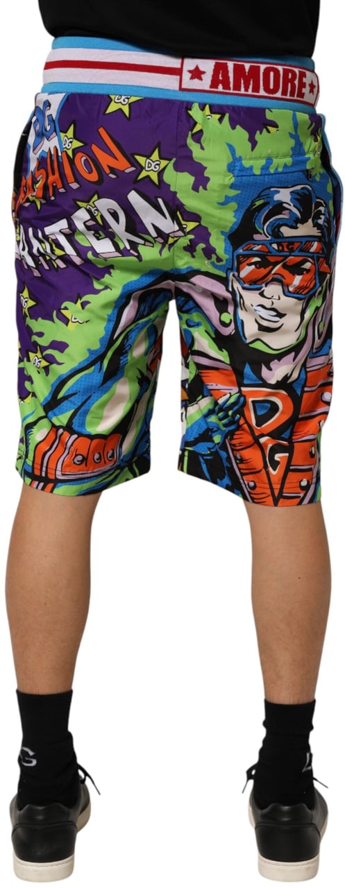 Dolce & Gabbana Multicolor Captain Sicily Men Bermuda Shorts Divers