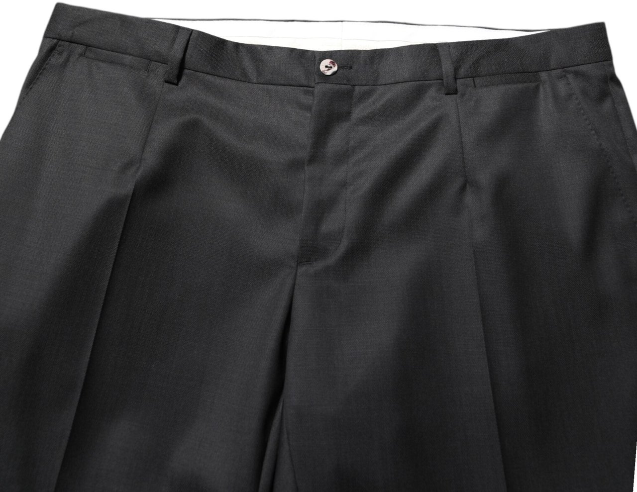 Dolce & Gabbana Black Wool Formal Dress Men Trouser Pants Zwart