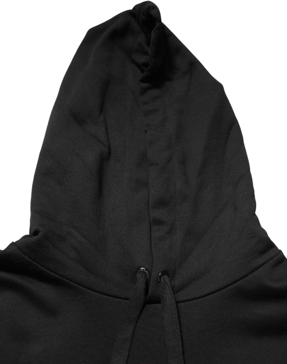 Dolce & Gabbana Black Printed Hooded Men Sweatshirt Sweater Zwart