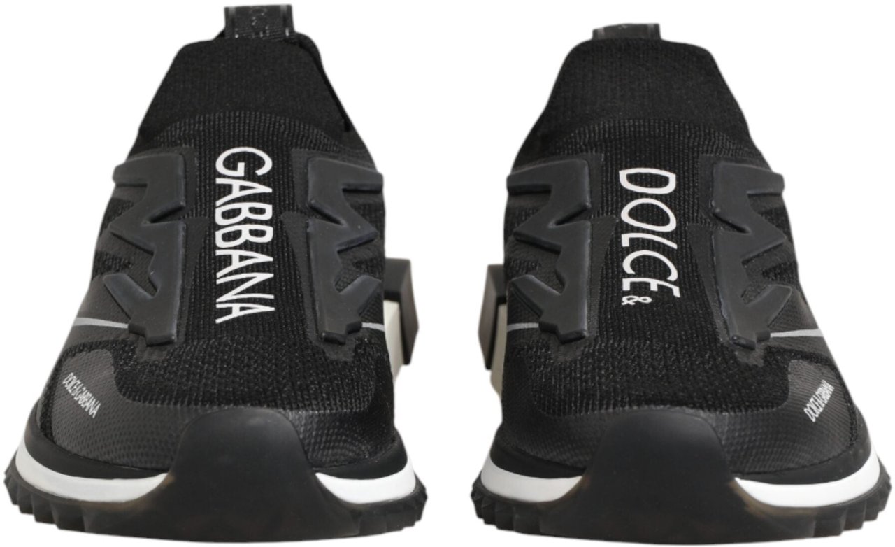 Dolce & Gabbana Black SORRENTO Sport Stretch Sneakers Shoes Zwart