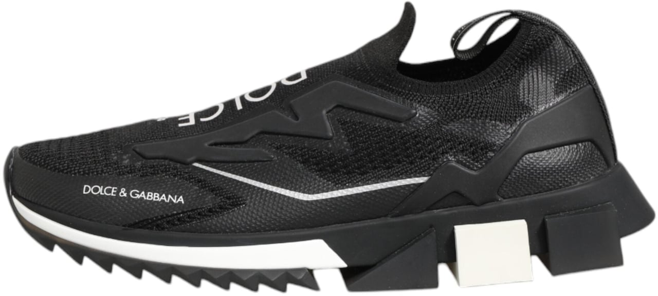Dolce & Gabbana Black SORRENTO Sport Stretch Sneakers Shoes Zwart