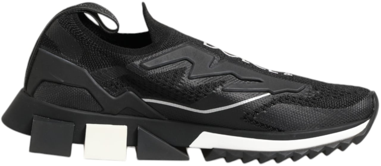 Dolce & Gabbana Black SORRENTO Sport Stretch Sneakers Shoes Zwart