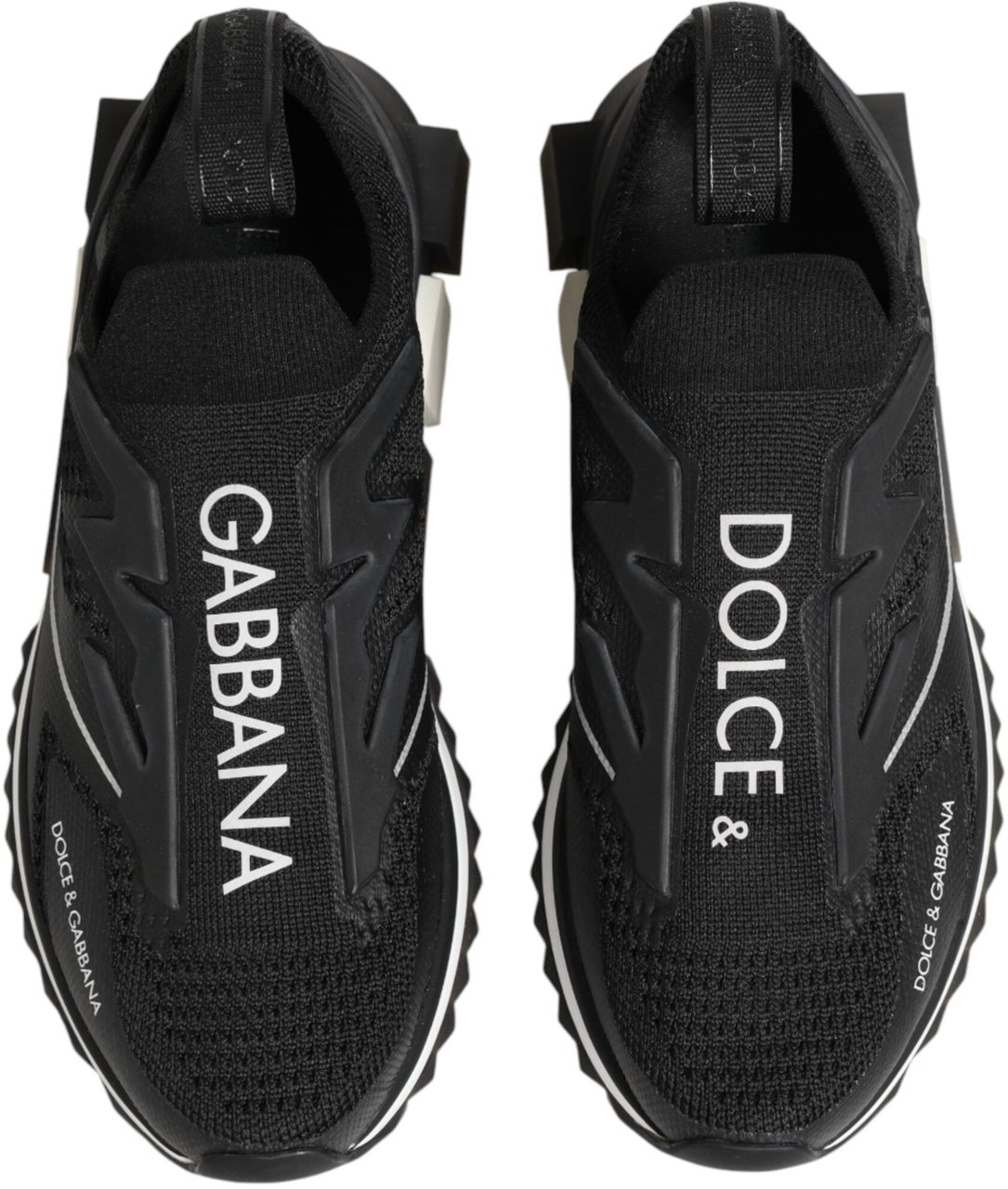Dolce & Gabbana Black SORRENTO Sport Stretch Sneakers Shoes Zwart