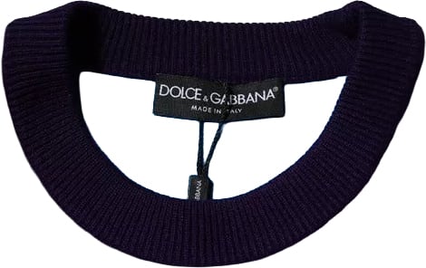 Dolce & Gabbana Blue 1984 Milano CrewNeck Sweatshirt Sweater Blauw