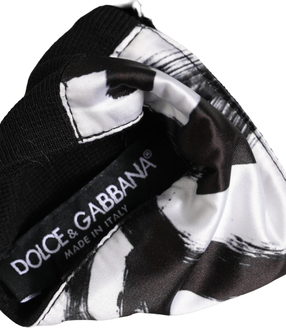 Dolce & Gabbana Black White DG Logo Silk 1 Pair Wristband Zwart