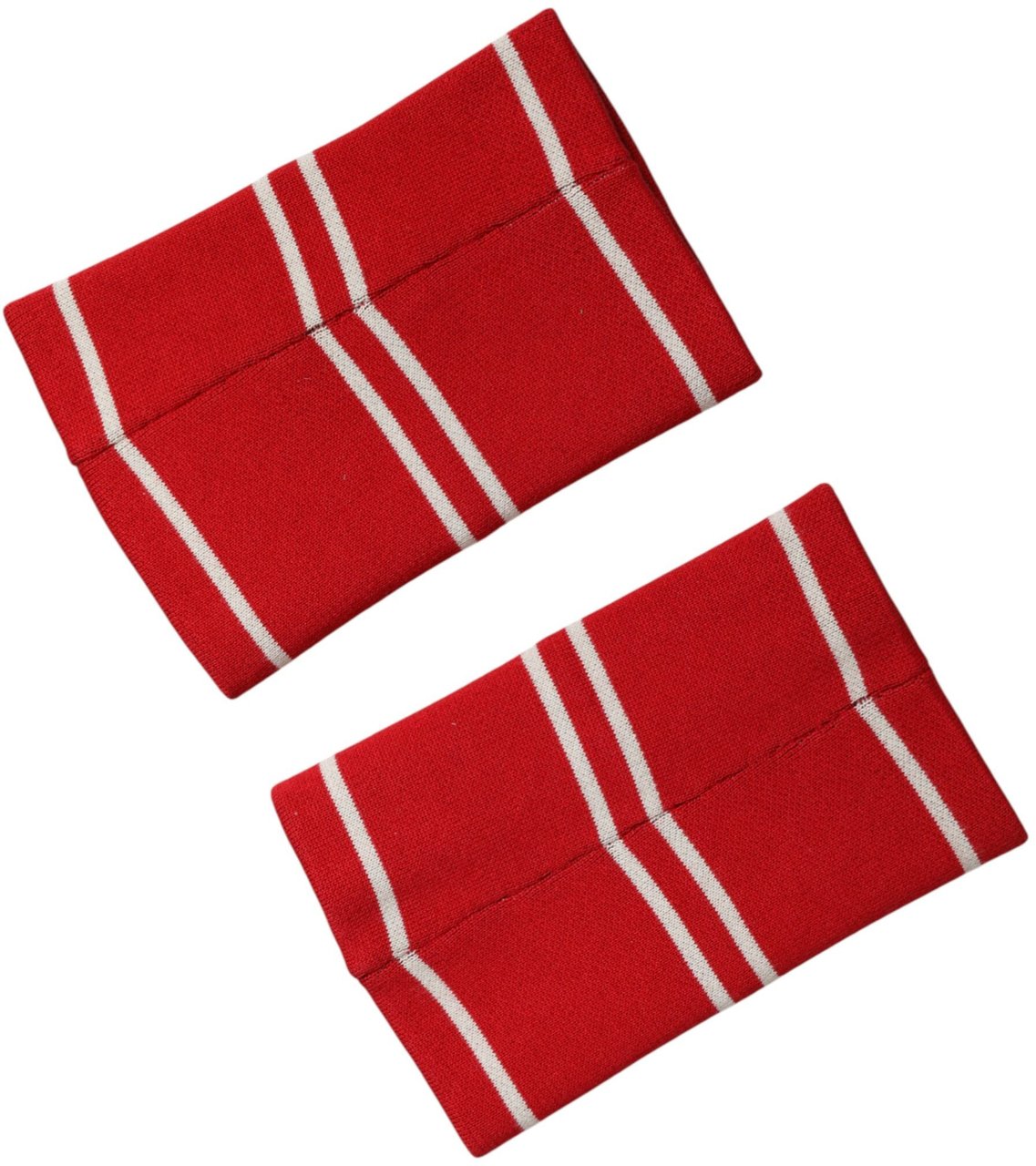 Dolce & Gabbana Red White DG Logo Cotton 1 Pair One SIze Wristband Wit
